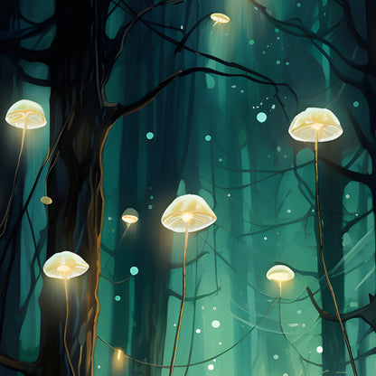Glowing Mushroom Forest