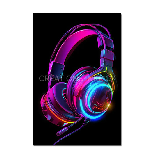 Fluo Headset Poster