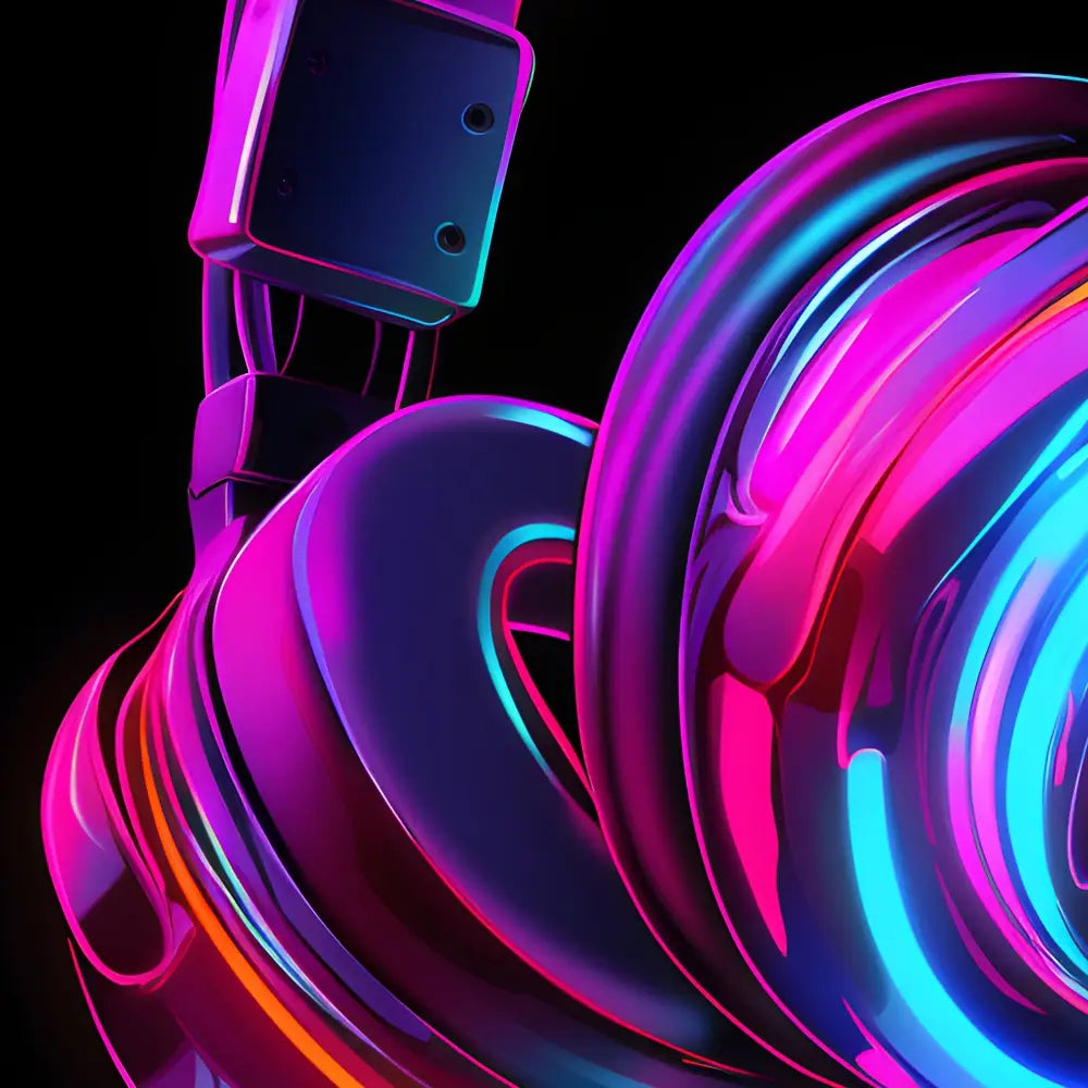 Fluo Headset Poster