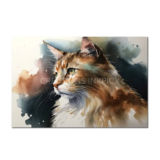 Watercolor American Bobtail Poster