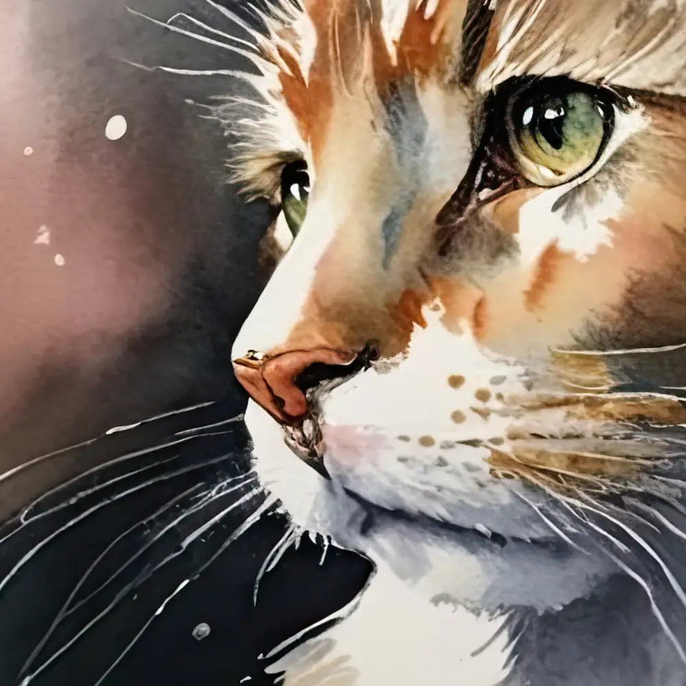 Watercolor American Bobtail Poster