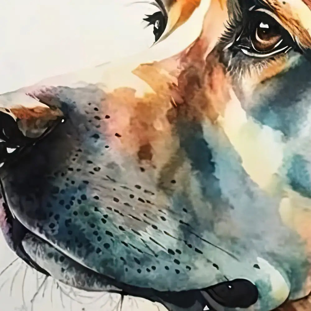 Watercolor Braque Hongrois Poster