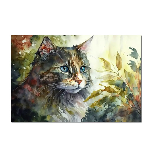 Watercolor Cat Poster