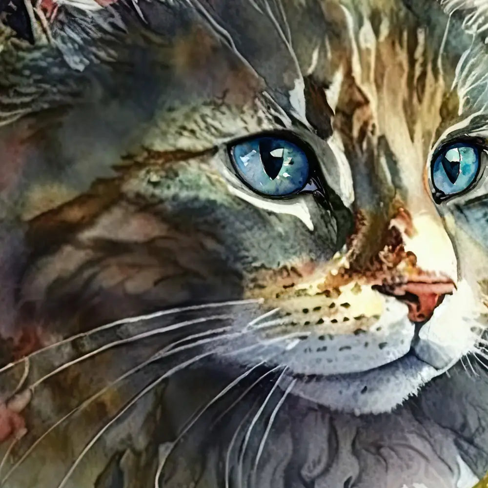 Watercolor Cat Poster