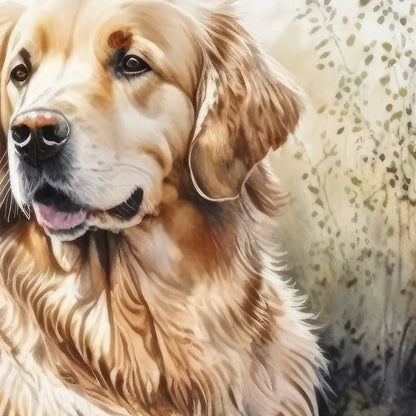 Watercolor Golden Retriever Poster