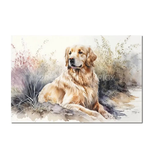 Watercolor Golden Retriever Poster