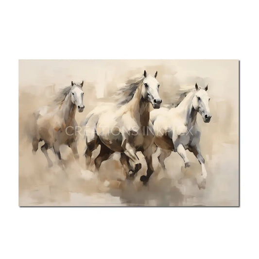 Watercolor Horses Poster