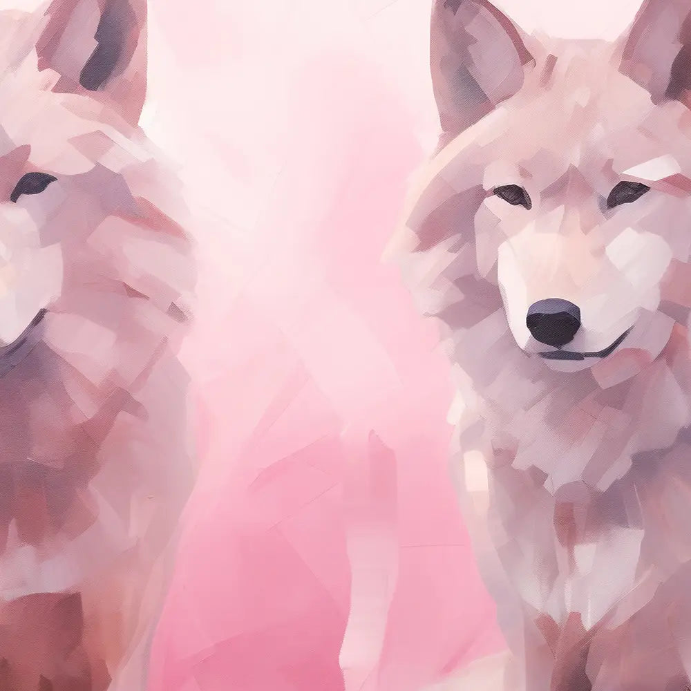 Watercolor Wolves Poster